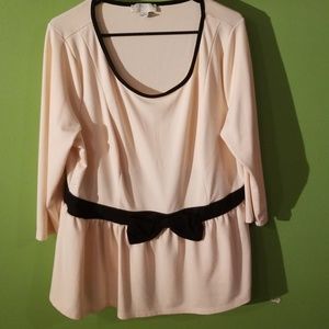 Forever 21 pink bow blouse